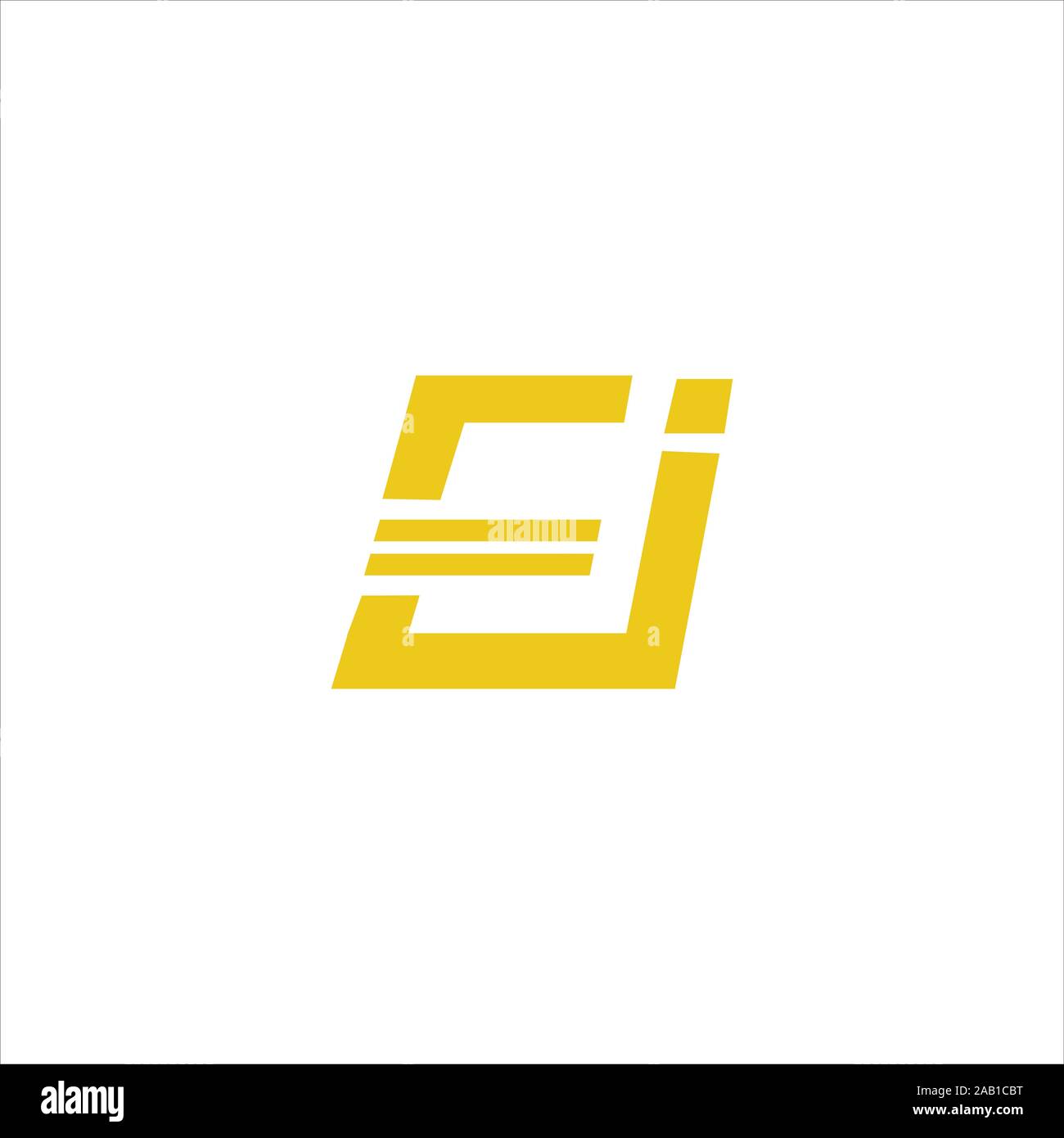 Initial letter ei or ie logo vector design templates Stock Vector