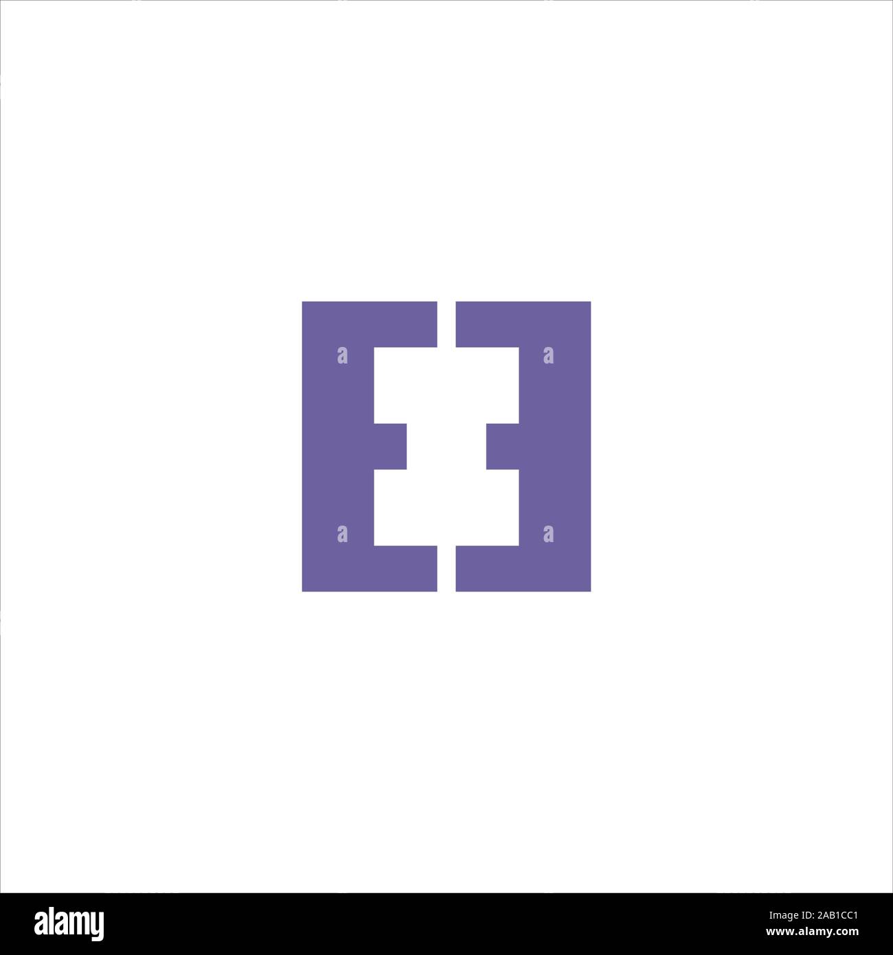 Initial letter ei or ie logo vector design templates Stock Vector