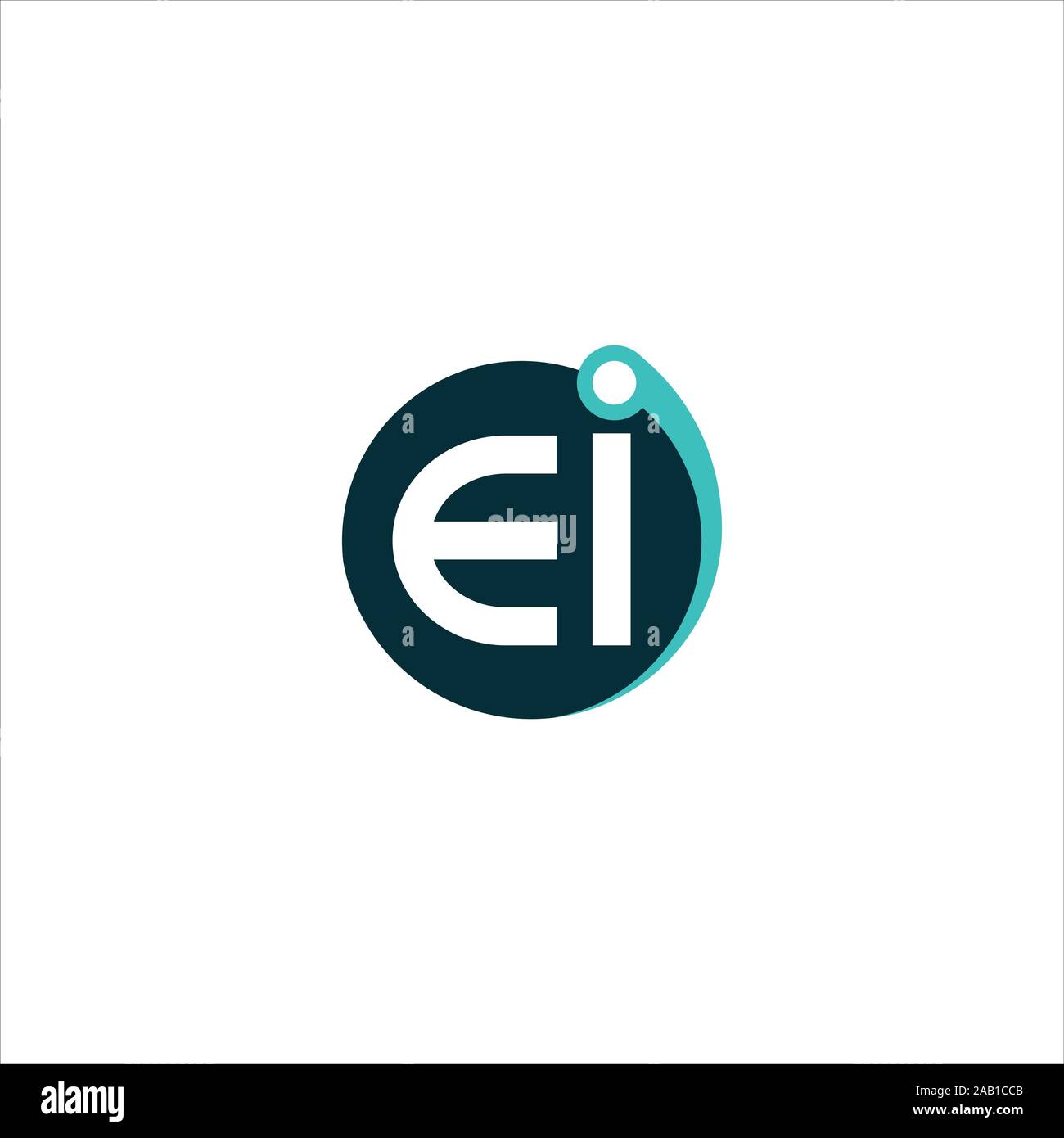 Initial letter ei or ie logo vector design templates Stock Vector