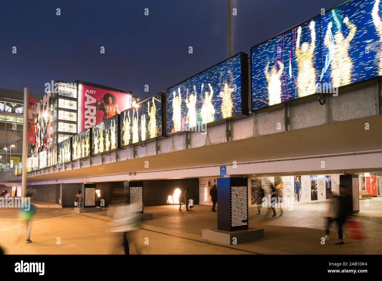 Wembley Park Royal Route underpass Royal Wave and Shadow Wall