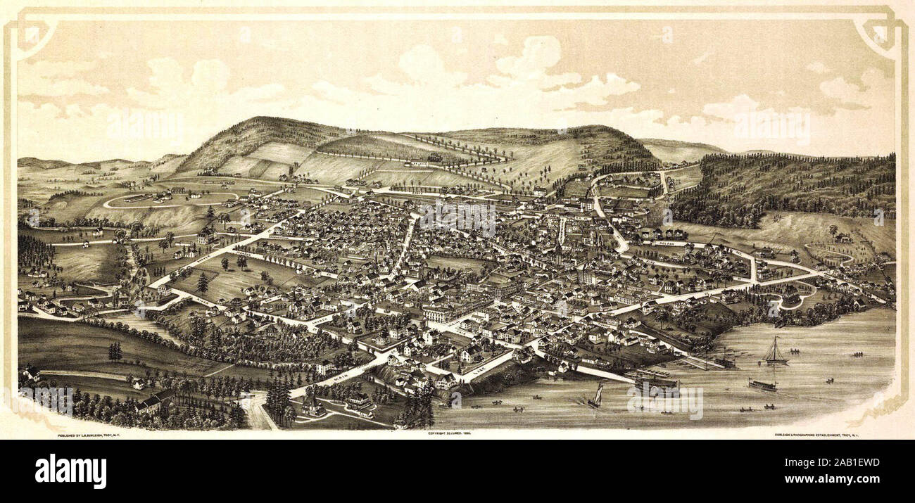 Antique map of cooperstown hires stock photography and images Alamy