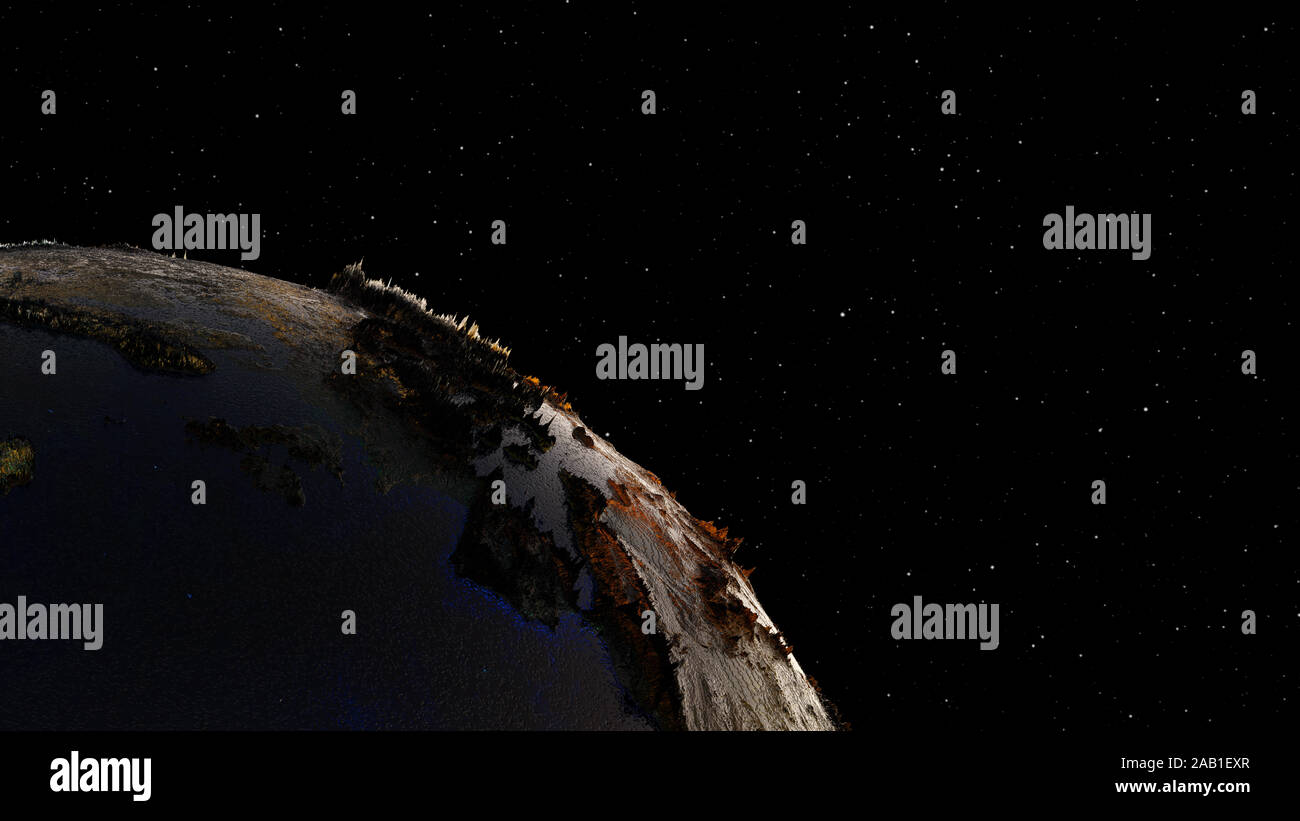 High Quality Planet Earth on Star Field Background. Elements of this ...