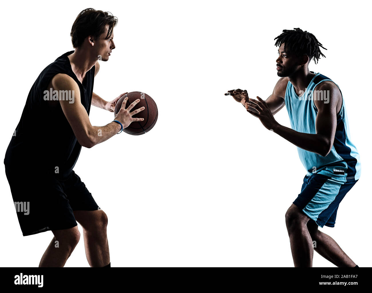 Two basketball players Stock Photo - Alamy