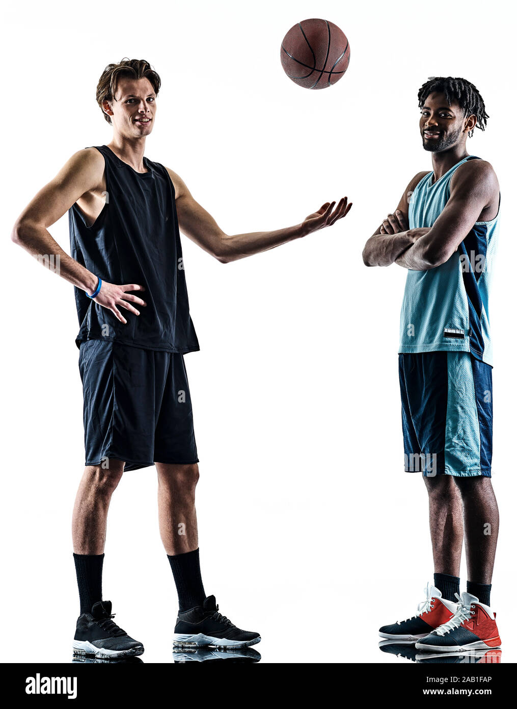 Two basketball players Stock Photo - Alamy