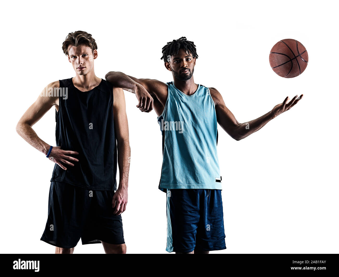 Two basketball players Stock Photo - Alamy