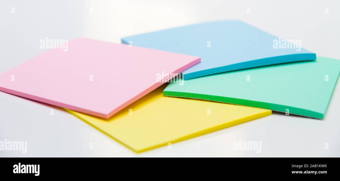 Photo of the Set of colored sticker Stock Photo