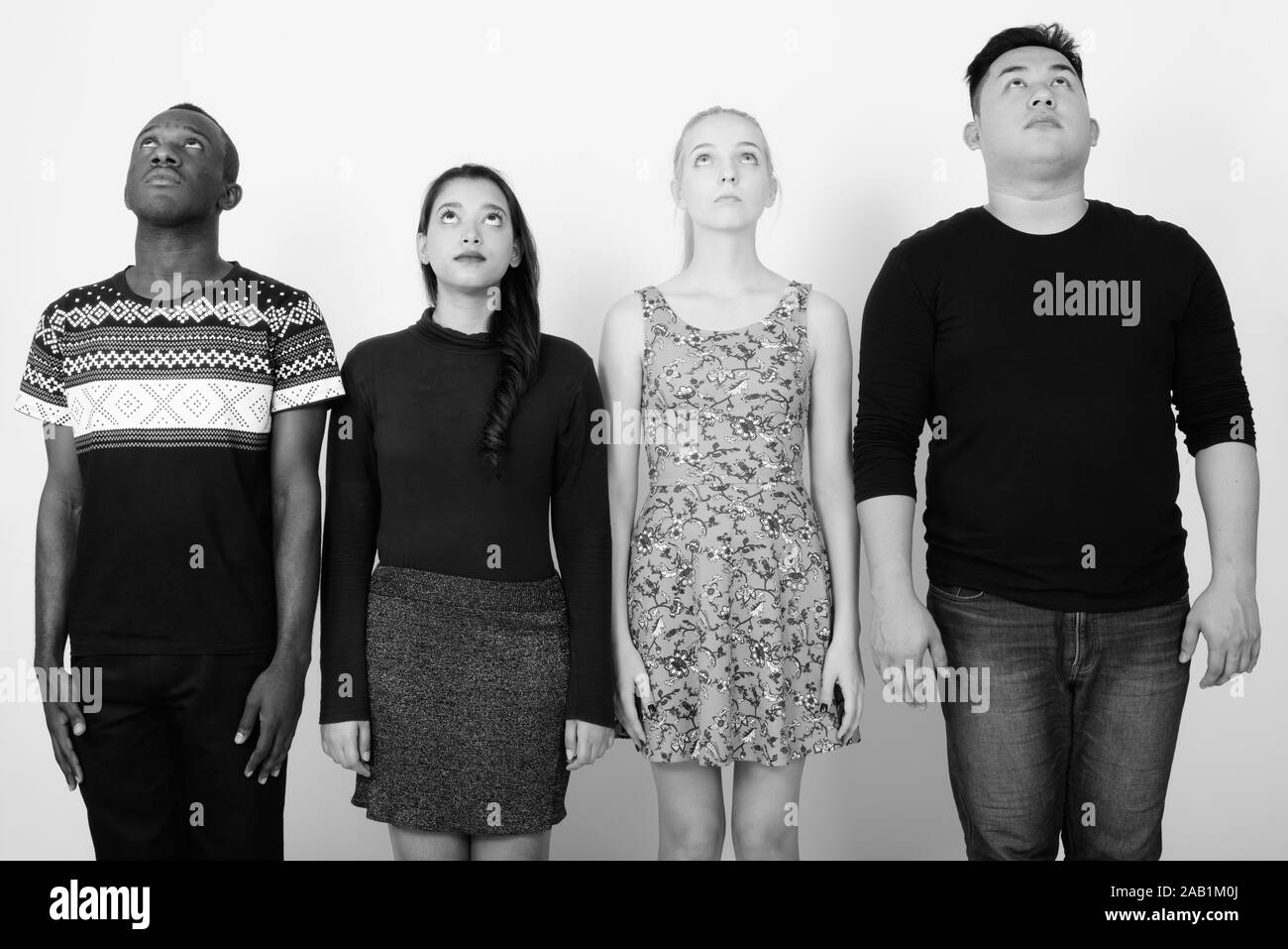 Diverse group of people studio Black and White Stock Photos & Images ...
