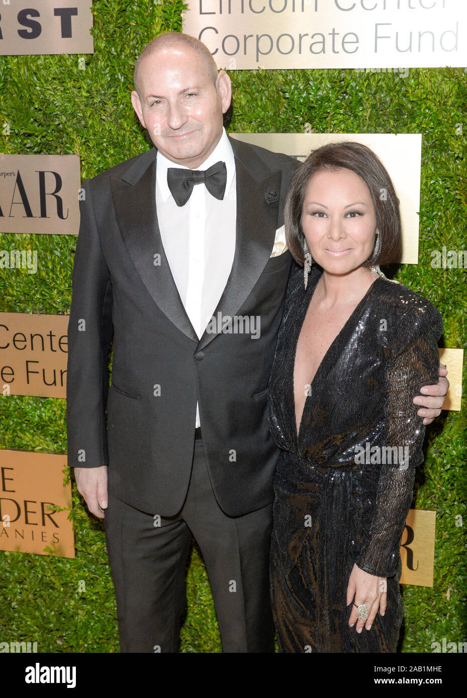 New York, NY - November 18, 2019: John Demsey and Alina Cho attend the Lincoln Center Corporate Fund Fashion Gala honoring Leonard A. Lauder at Alice Tully Hall Stock Photo