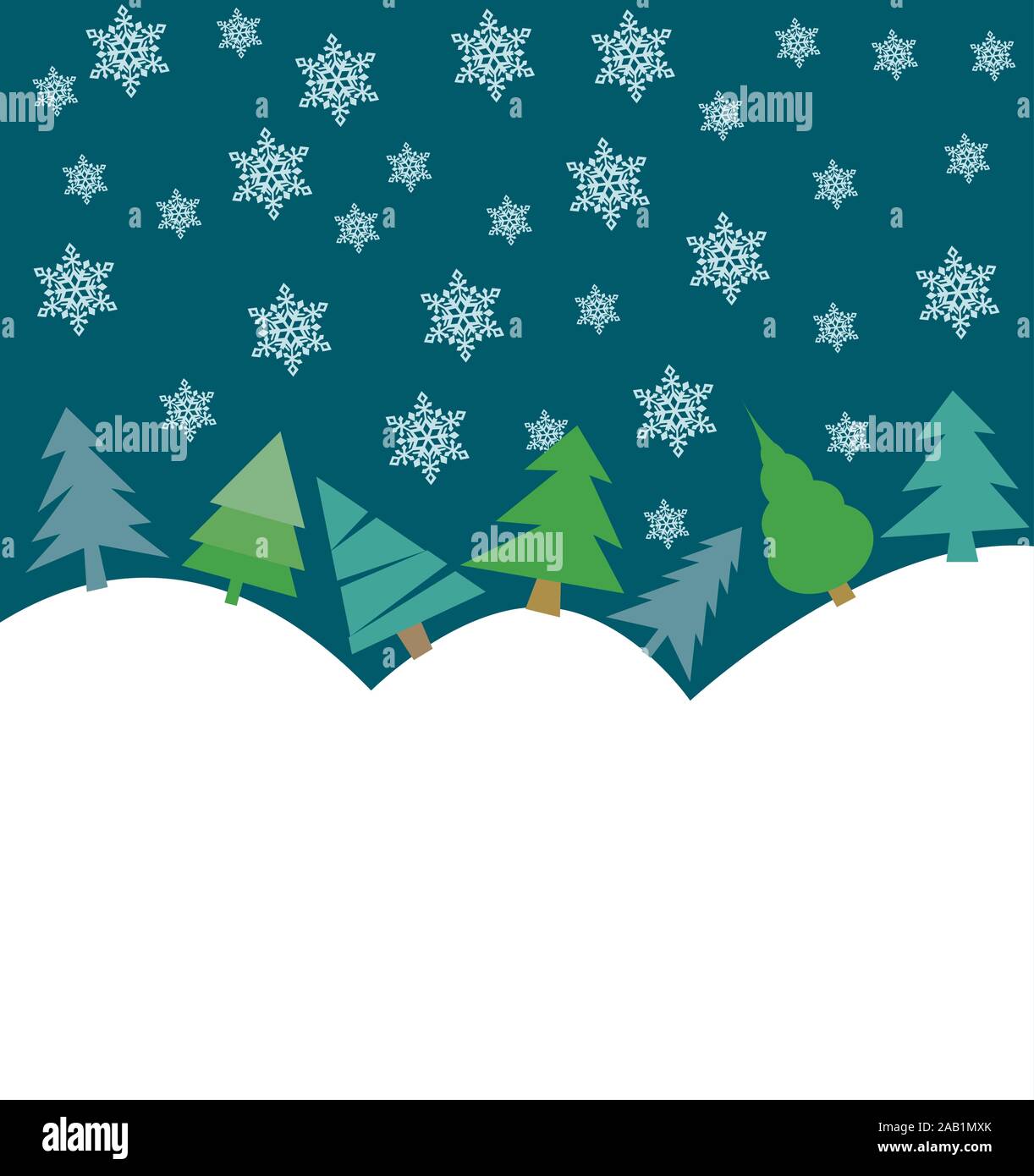 Christmas Landscape vector illustration Stock Vector Image & Art - Alamy
