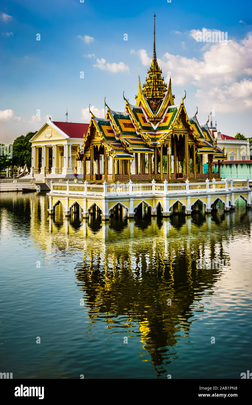 Ayutthaya, Thailand - Oct 29, 2019: Bang Pa-In ancient palace, former royal summer residence of Thai King. Stock Photo