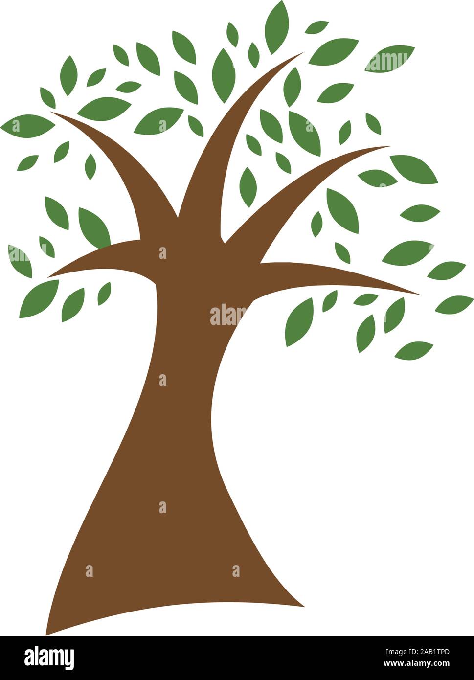 Evergreen Oak Tree Stock Vector Images - Alamy