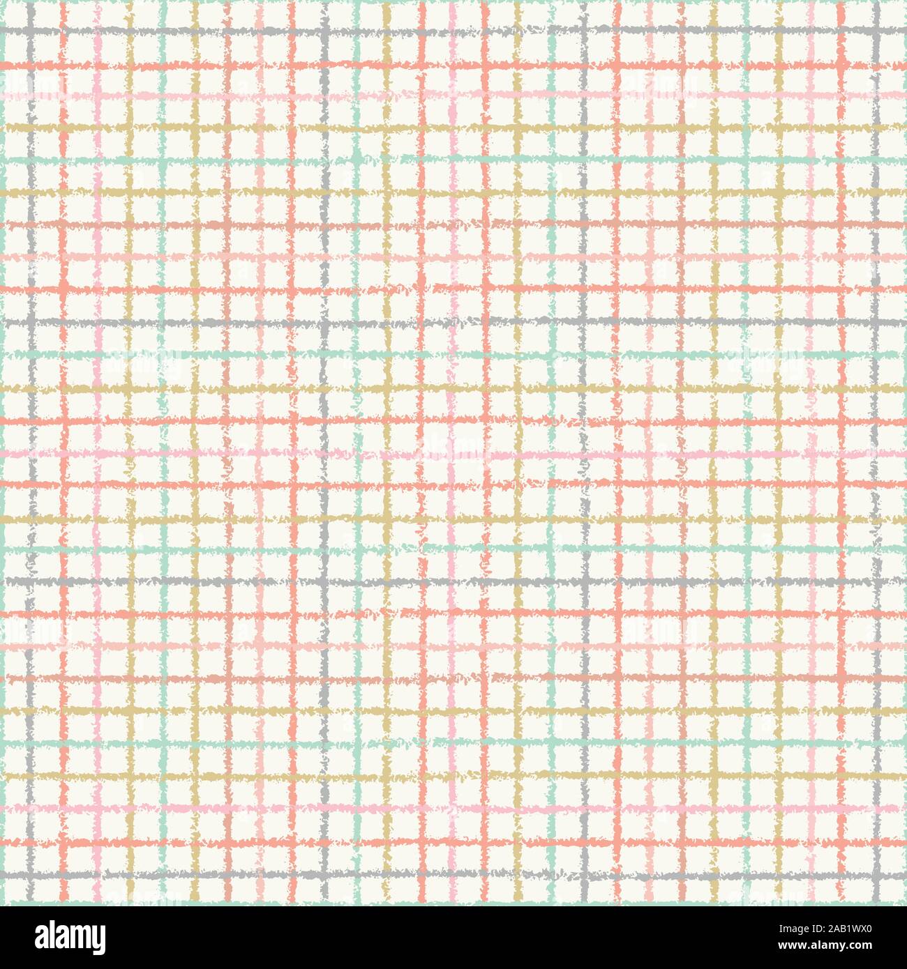 Textured checked seamless pattern in pastel colours. A geometric plaid ...