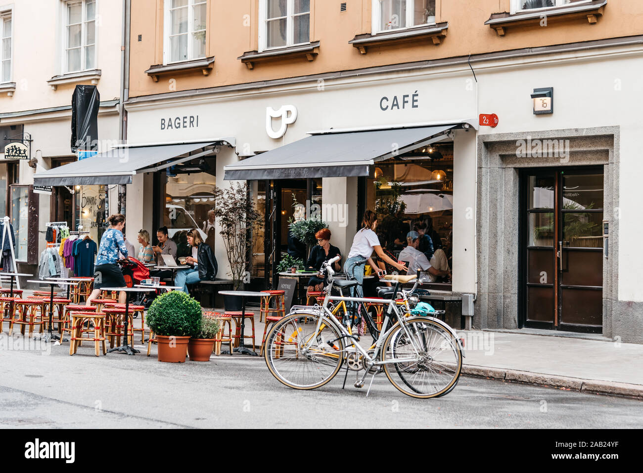 Stockholm, Sweden - August 8, 2019: Street scene in Sofo, the trendiest  neighbourhood in Stockholm, known for its hipster cafes and cool shops  Stock Photo - Alamy