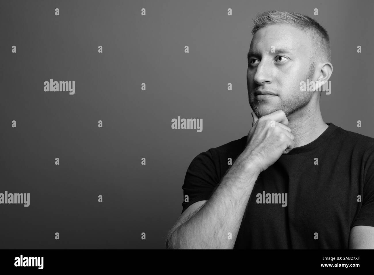 Muscular man Black and White Stock Photos & Images - Alamy