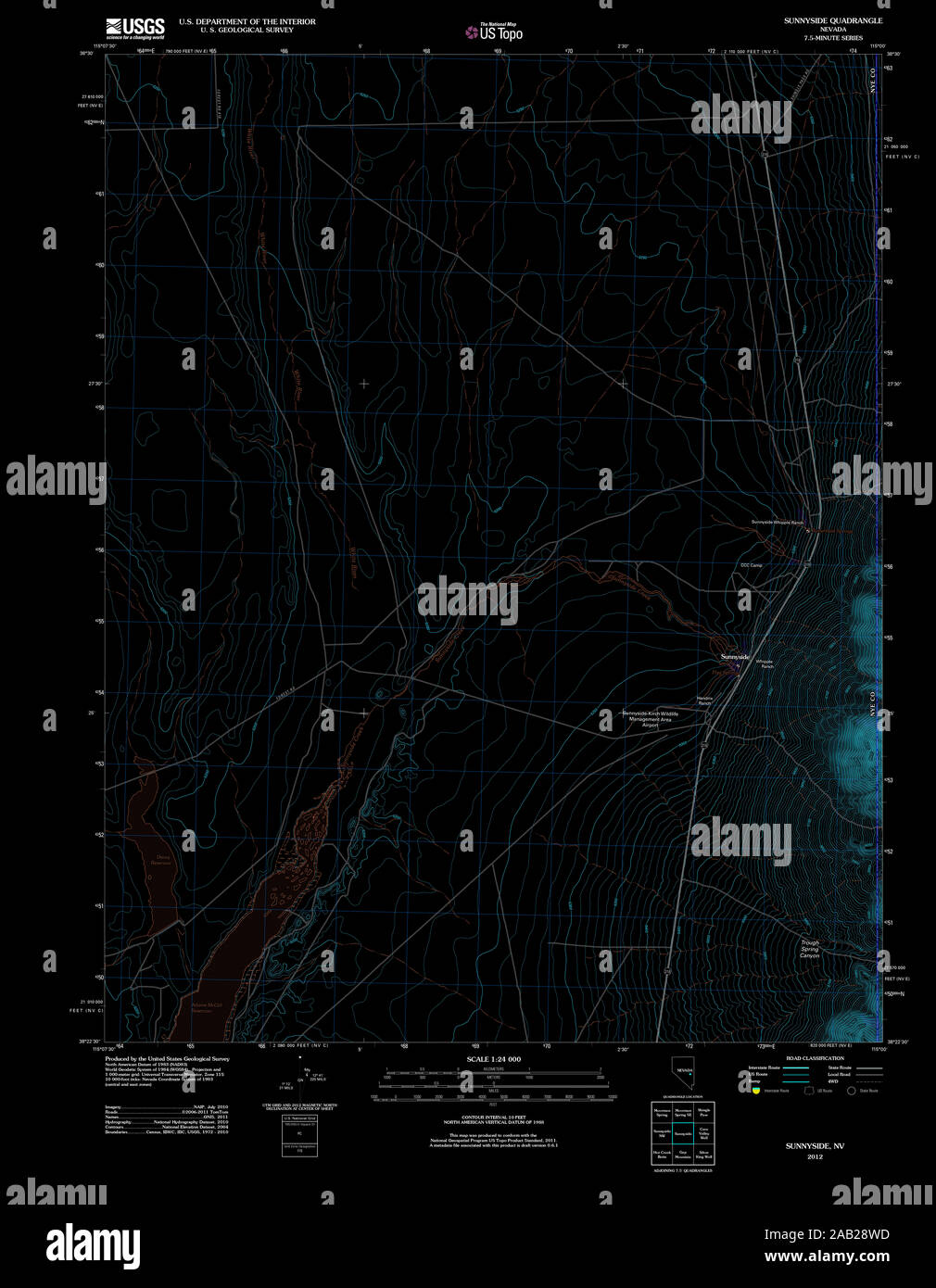 Map of sunnyside hires stock photography and images Alamy