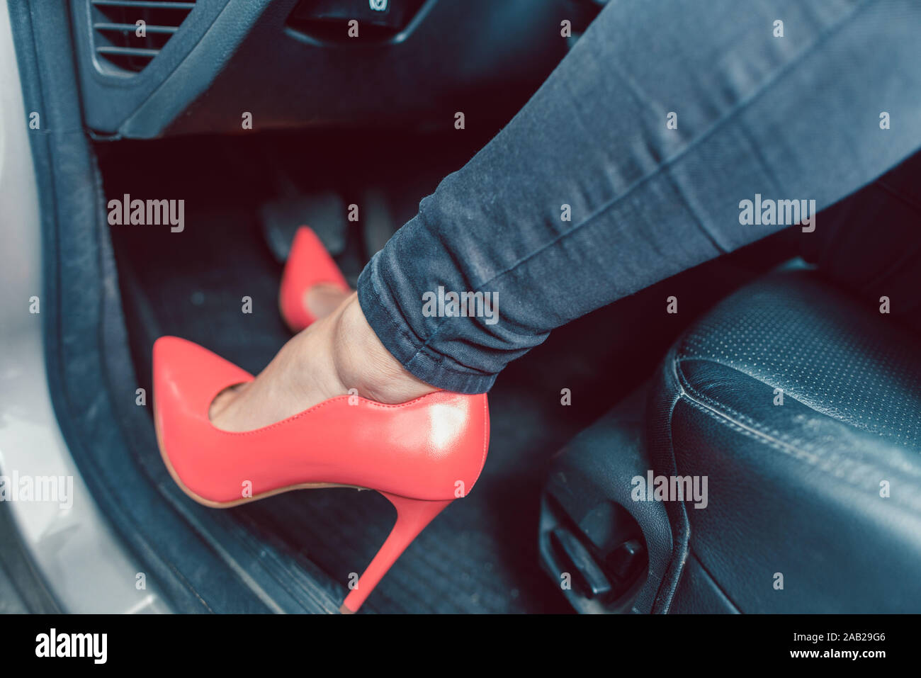 High Heels In Car