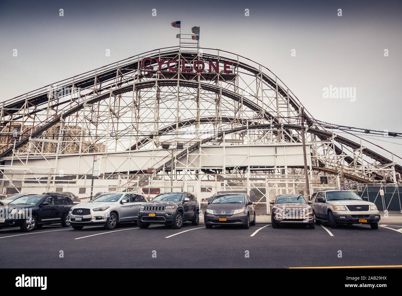 Astroland cyclone funfair coney island hi-res stock photography and ...