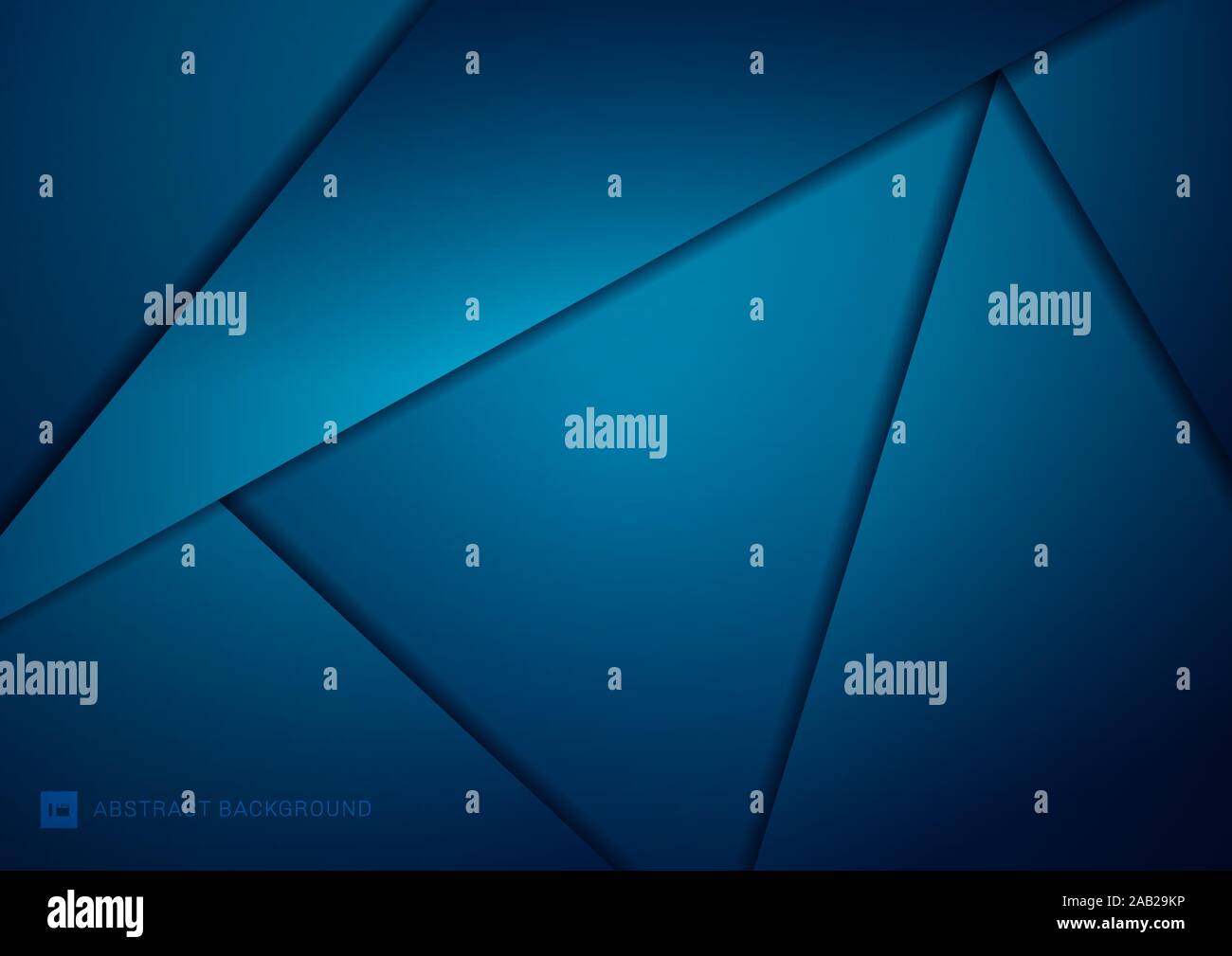 Abstract geometric triangles modern technology blue background. Vector illustration Stock Vector