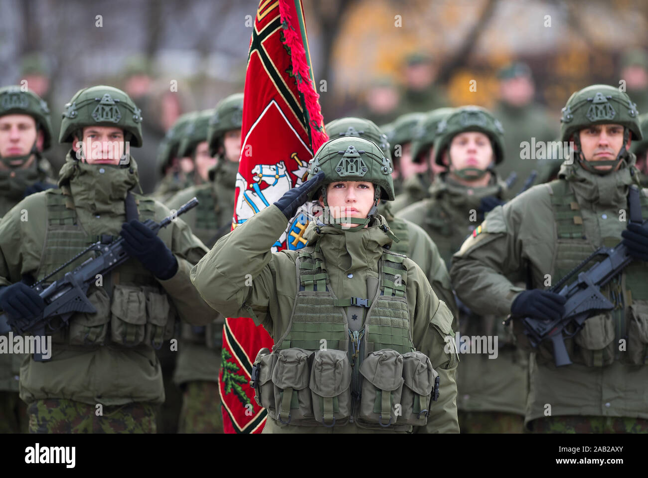 November 23, 2019 Lithuanian Armed Forces Day, parade in Vilnius Stock ...