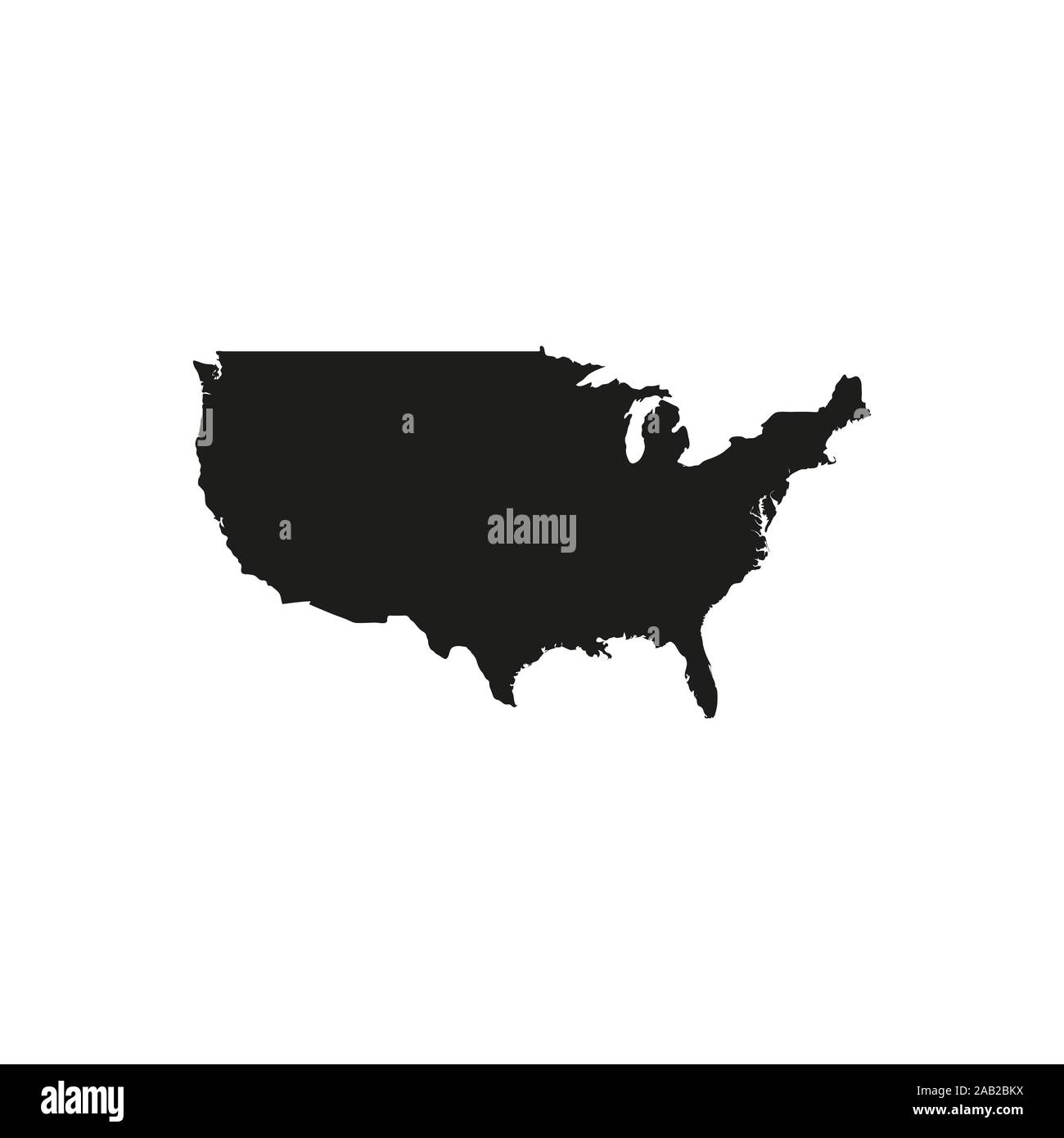United States Map. on white background, vector illustration Stock ...
