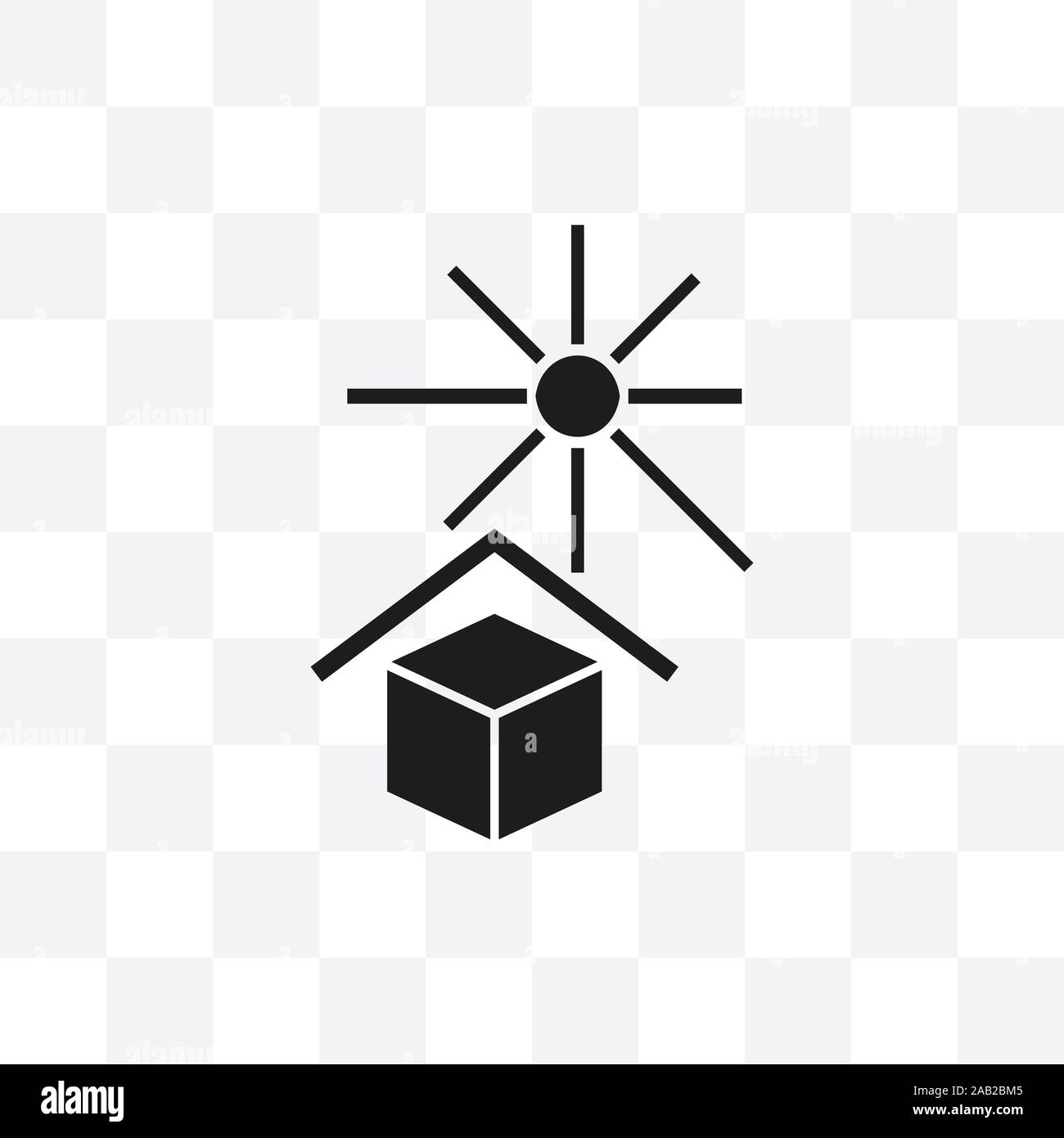 Protect from sunlight sign. Vector illustration, flat design Stock