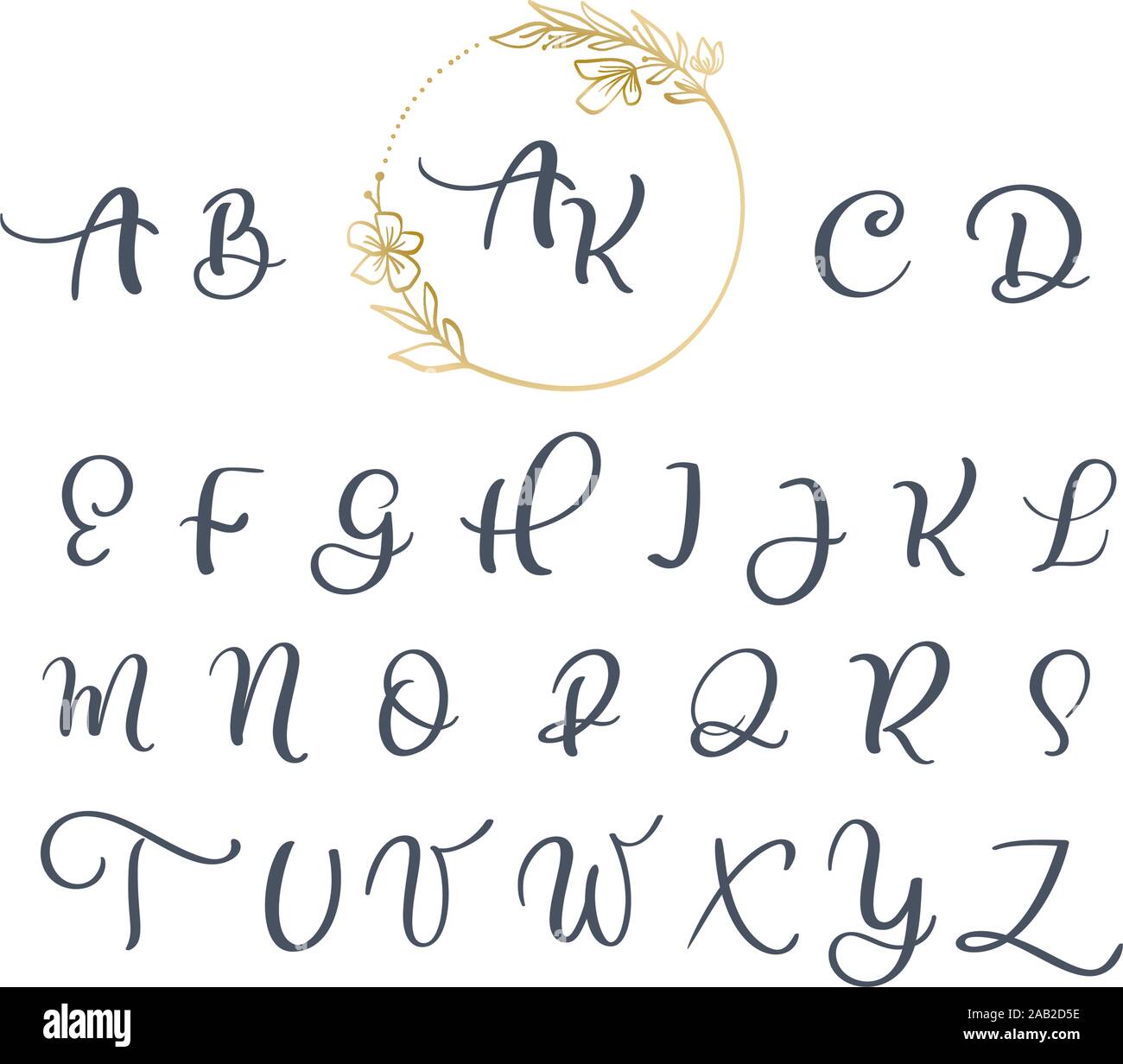Cute Calligraphy Alphabet