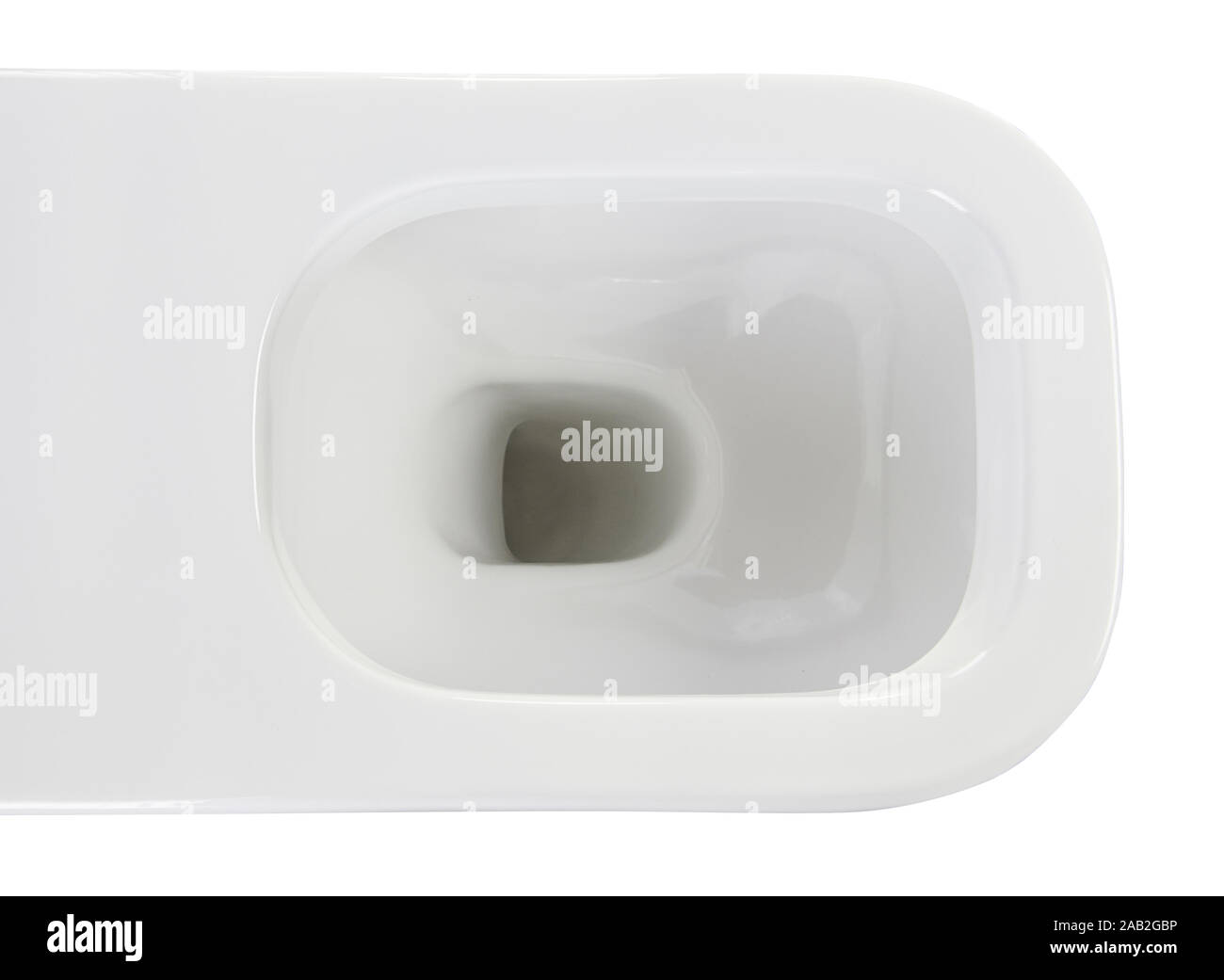 White ceramic clean toilet isolated above top view Stock Photo - Alamy