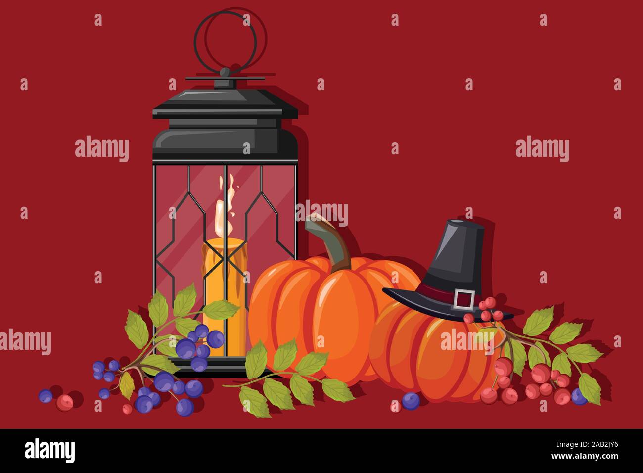 Halloween decorations with witch hat 