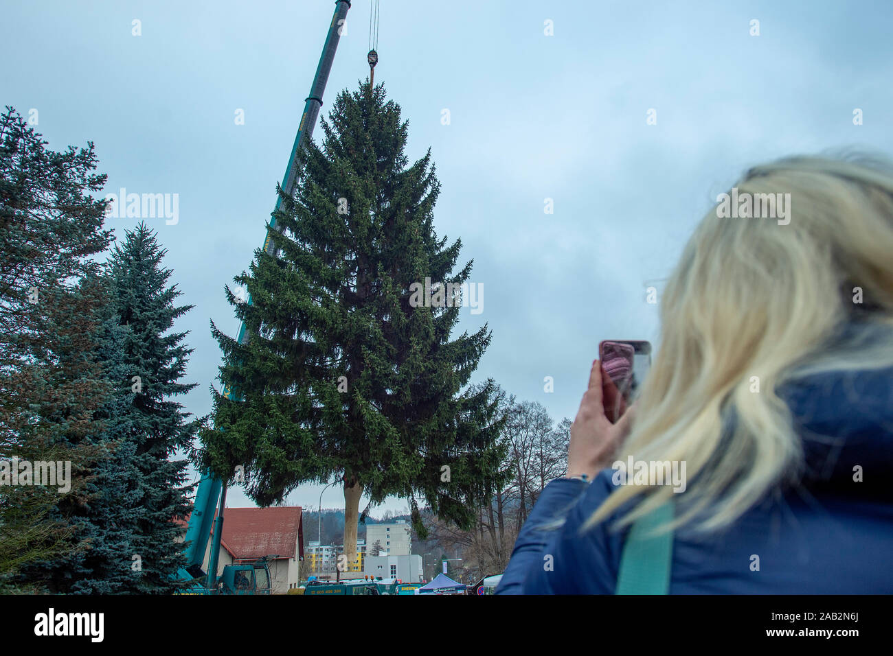 Semily Czech Republic 24th Nov 2019 Christmas Tree For Prague