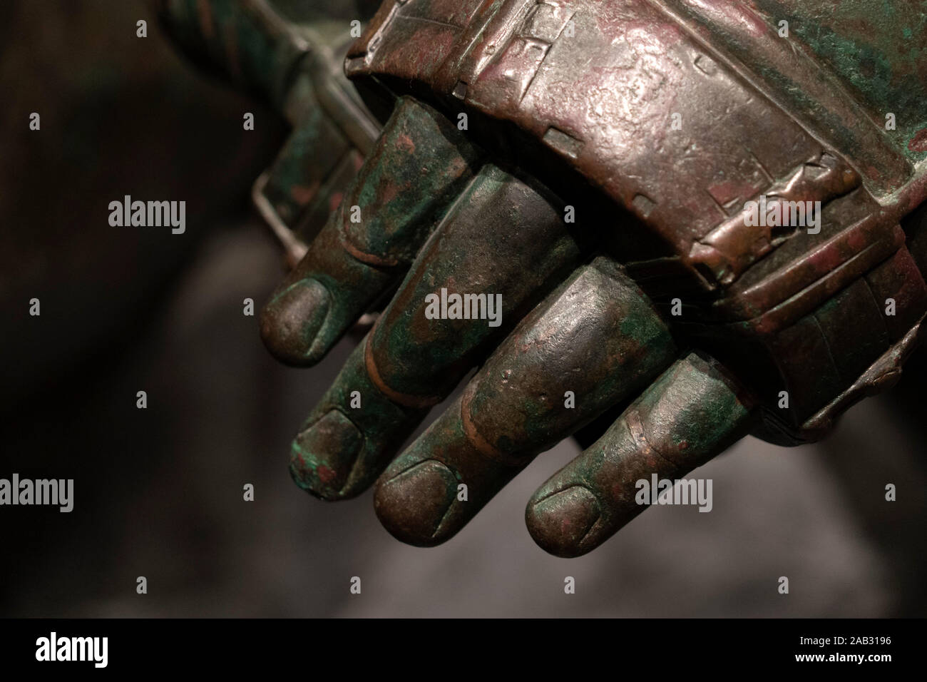Boxer pugilist greek bronze statue in Rome Stock Photo Alamy