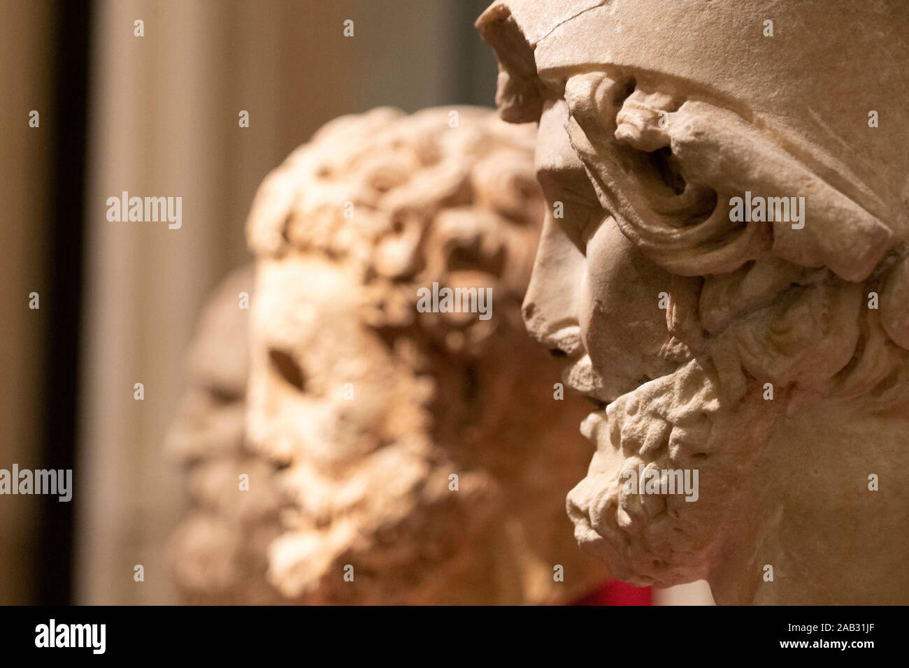 ancient roman head marble sculpture isolated Stock Photo Alamy