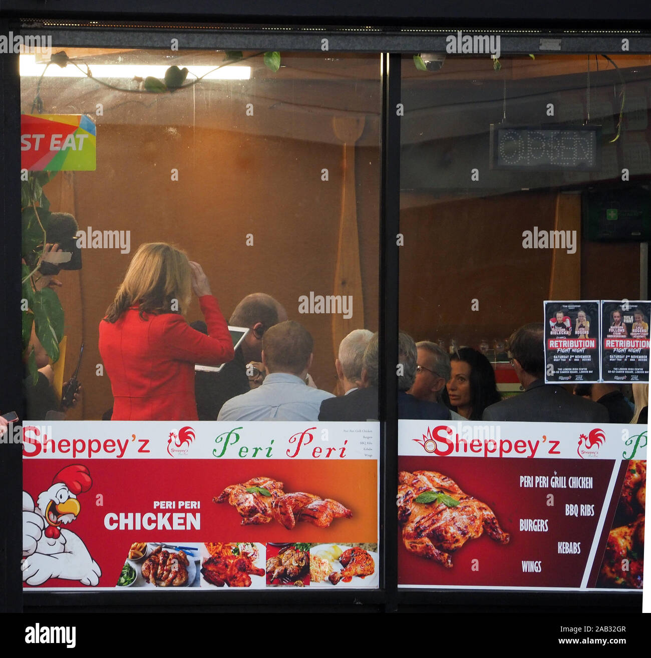 Sheerness, Kent, UK. 25th November, 2019. BBC Victoria Derbyshire live broadcast from Victoria Street, Sheerness. Victoria finds out what it will take to win the votes of the 40,000 people who live on the Isle of Sheppey. Credit: James Bell/Alamy Live News Stock Photo