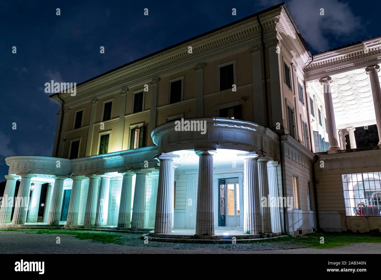 Villa Torlonia Benito Mussolini dux House in Rome Stock Photo