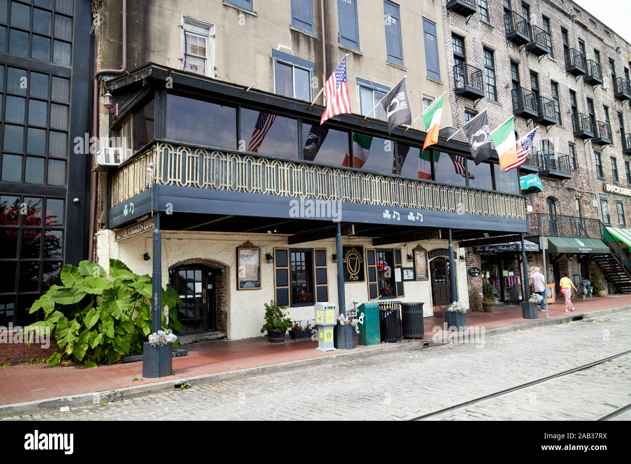 kevin barrys pub irish bar in old warehouse river street savannah georgia usa Stock Photo