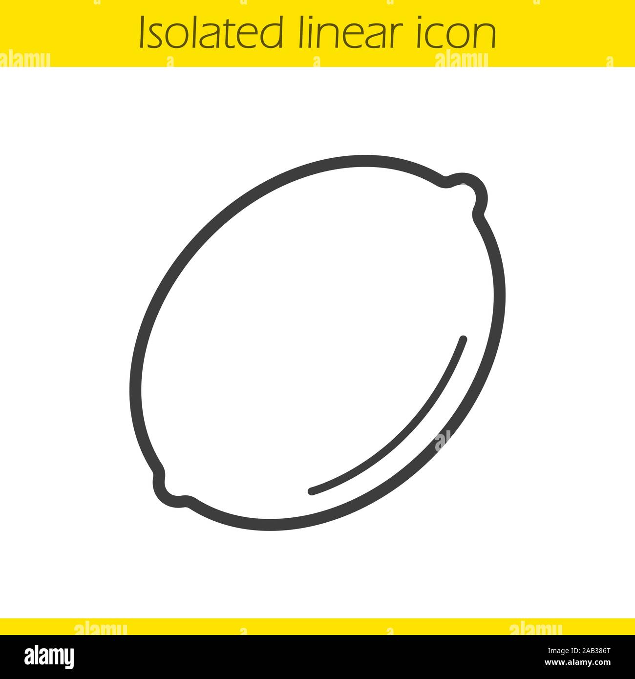 Lemon linear icon. Thin line illustration. Contour symbol. Vector ...