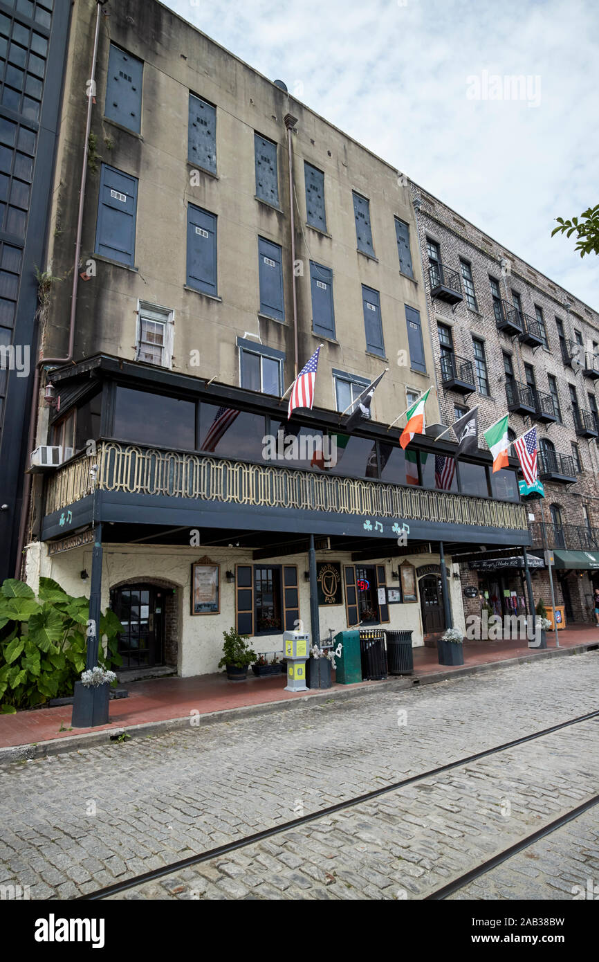 kevin barrys pub irish bar in old warehouse river street savannah georgia usa Stock Photo