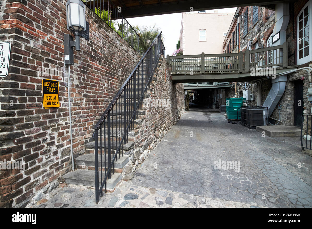 historic steps connecting river street factors walk and factors row