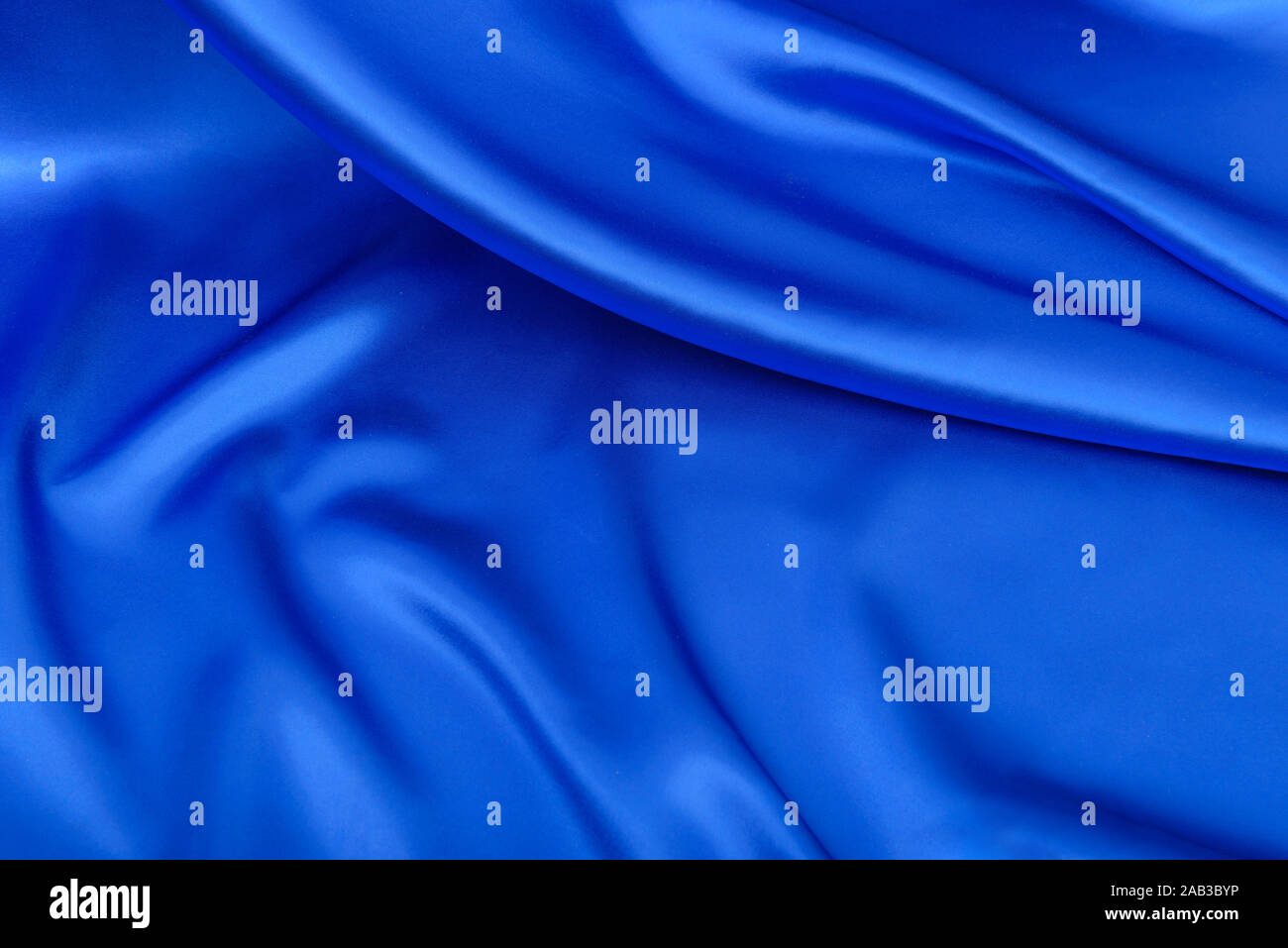 Abstract blue background luxury silk cloth Stock Photo