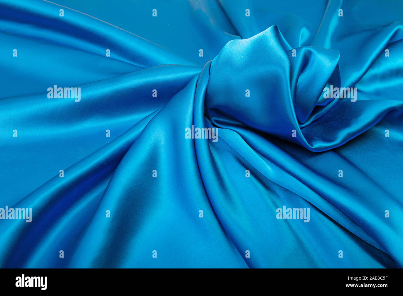 Abstract blue background silk cloth Stock Photo