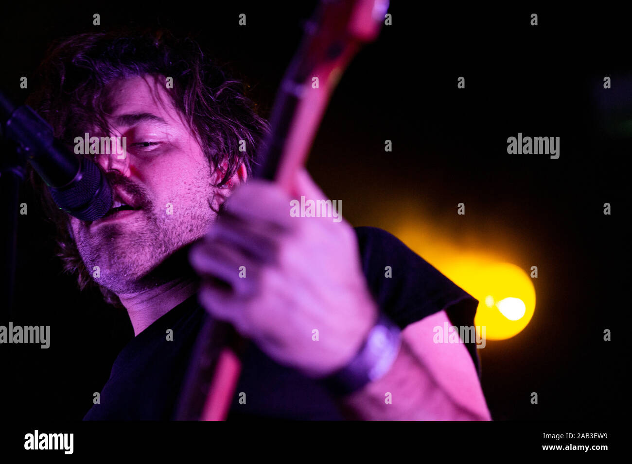 Jinte Deprez from Belgian indie pop/rock group, Balthazar, is seen  performing live at Hard CLub in Porto, Portugal Stock Photo - Alamy