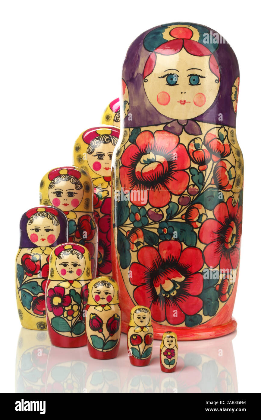 Russische Puppe Khokhloma... Babuschka Puppe Matroschka Spielzeug 