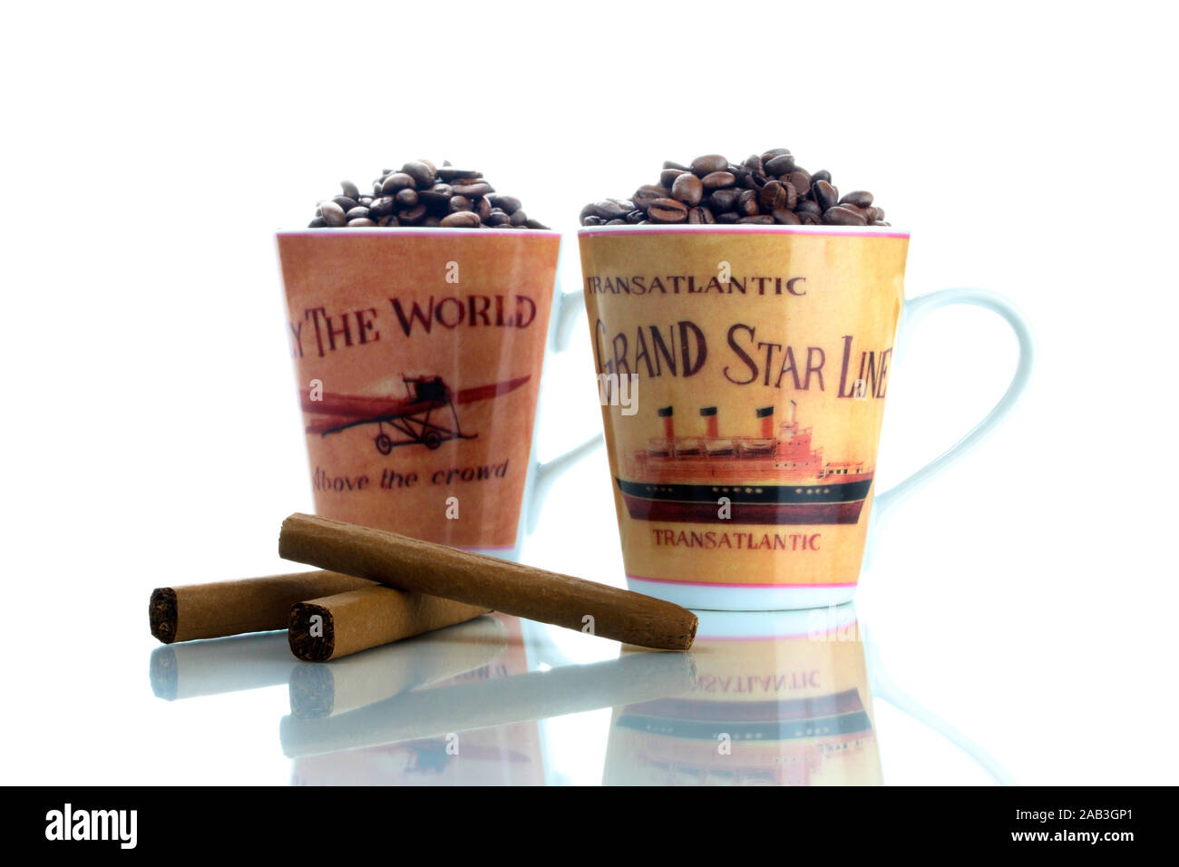 Kaffee und Zigarillos Stock Photo