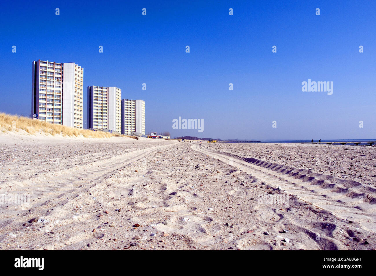 Ferienwohnungen am Strand von Fehmarn Stock Photo