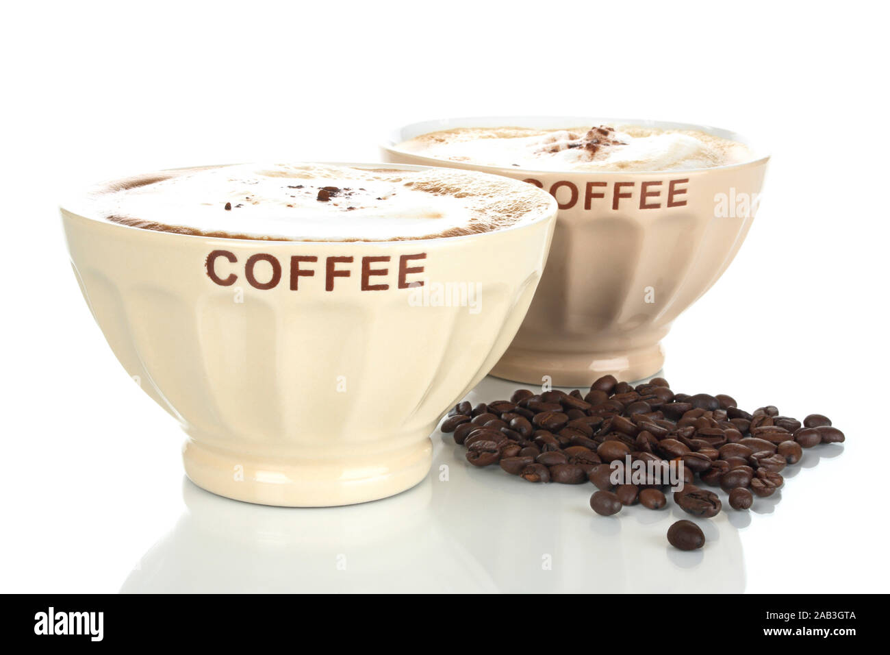 Tasse Kaffee - Milchkaffee Stock Photo