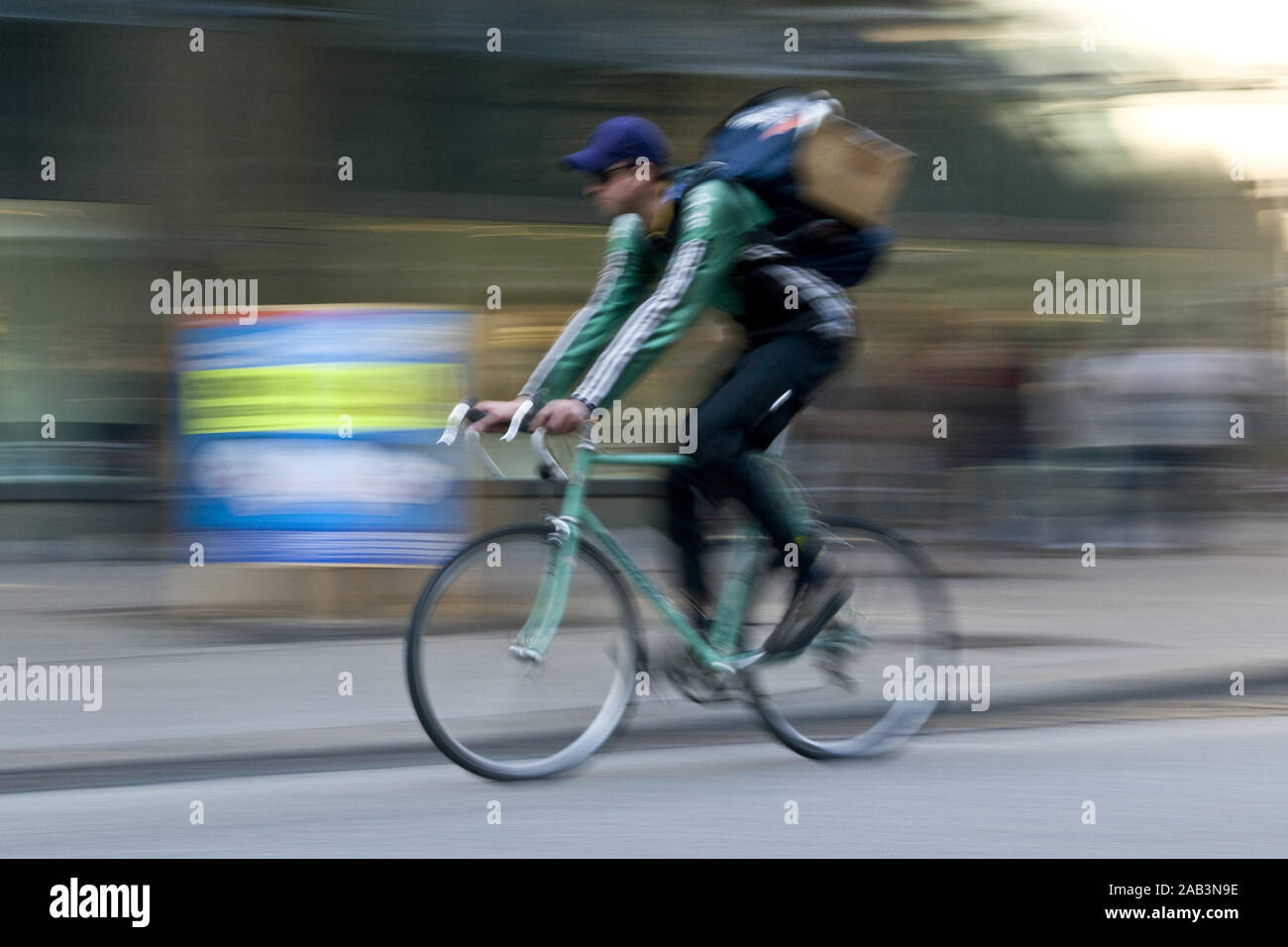 Fahrradkurier Stock Photo