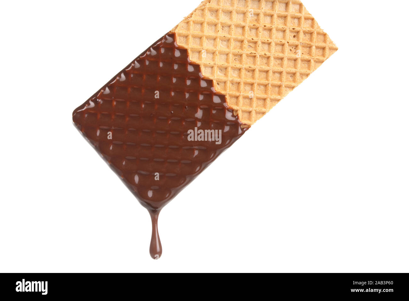 Waffel mit Schokolade Stock Photo