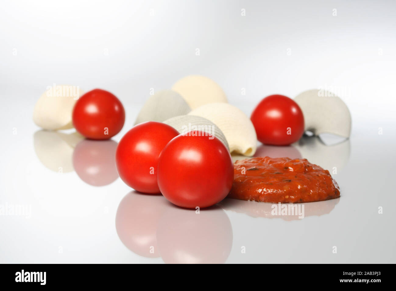 Tomaten und Nudeln Stock Photo