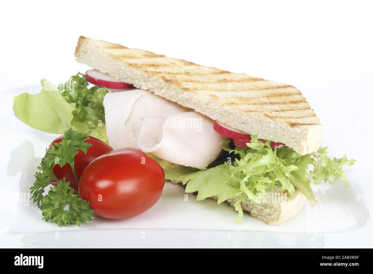 Sandwich mit Putenbrustaufschnitt Stock Photo - Alamy