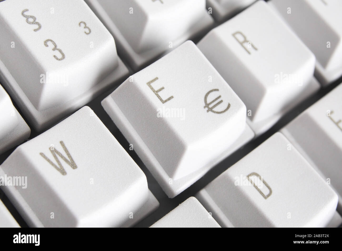 Eurozeichen auf einer Tastatur Stock Photo