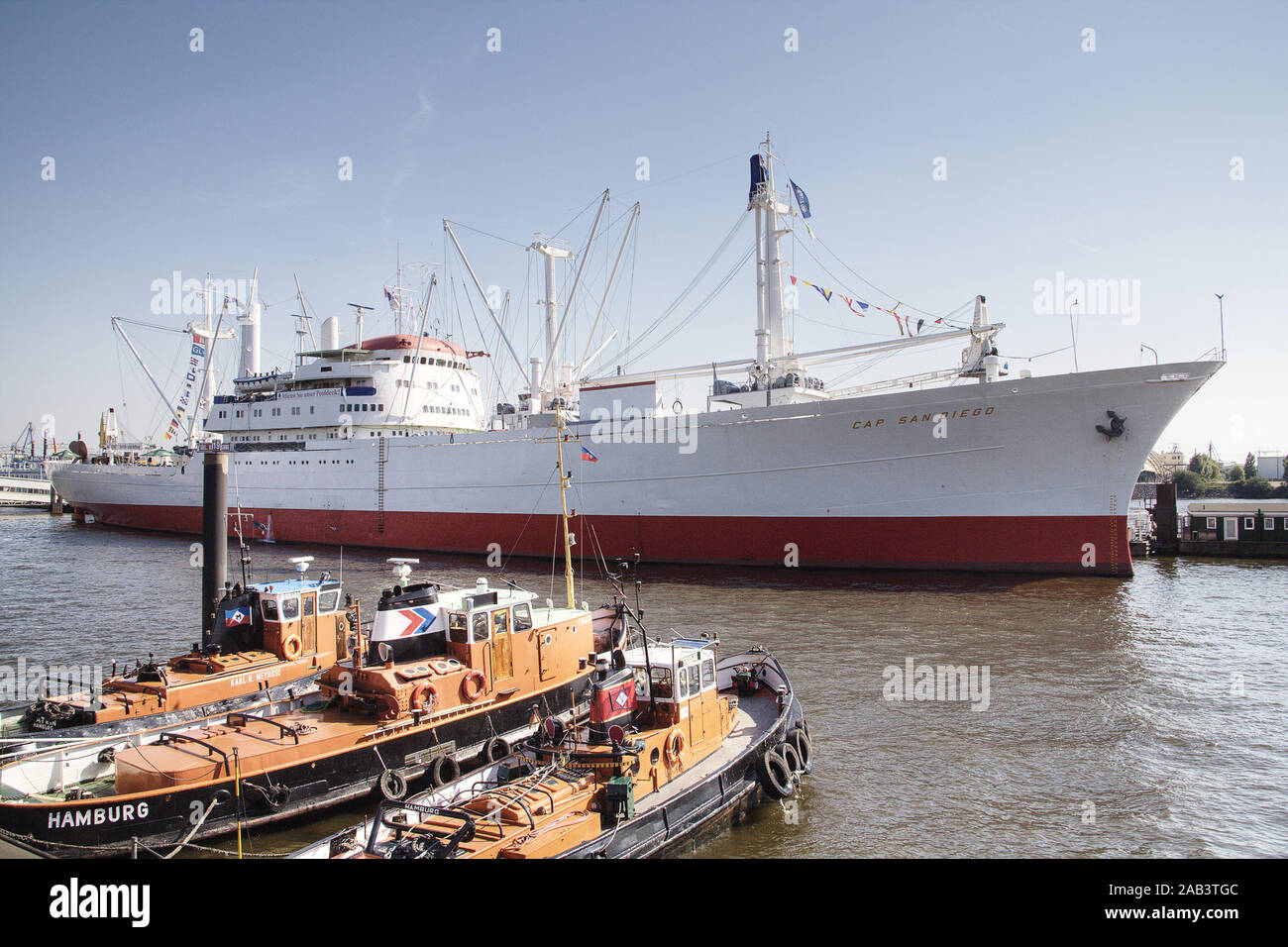 Museumsshiff Cap San Diego im Hamburger Hafen Stock Photo